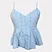 blue V-neck waist ruffled thin sling ruffled thin sling